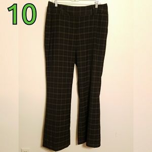 Y2K flare plaid pants